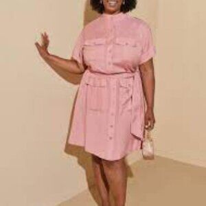 Belted Woven Shirtdress